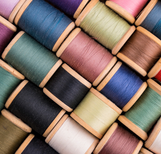 Close-up textile representing responsible material options